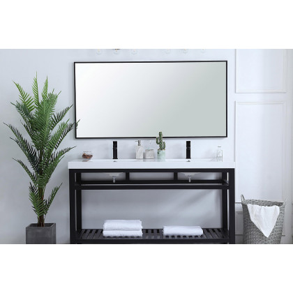 Elegant Bathroom Vanity - Black, L 60" (VF14060DBK)