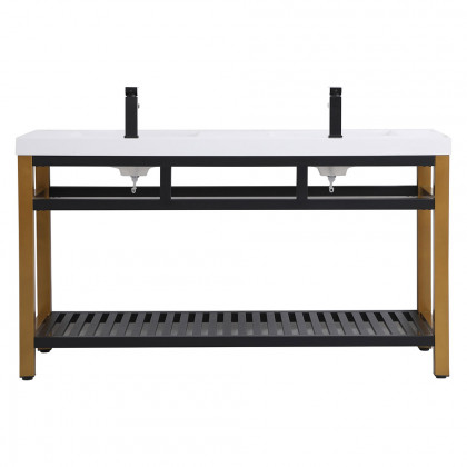 Elegant Bathroom Vanity - Golden Black, L 60" (VF14060DGB)