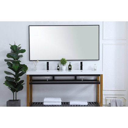 Elegant Bathroom Vanity - Golden Black, L 60" (VF14060DGB)