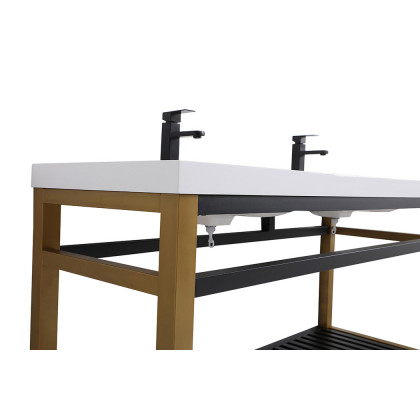 Elegant Bathroom Vanity - Golden Black, L 60" (VF14060DGB)