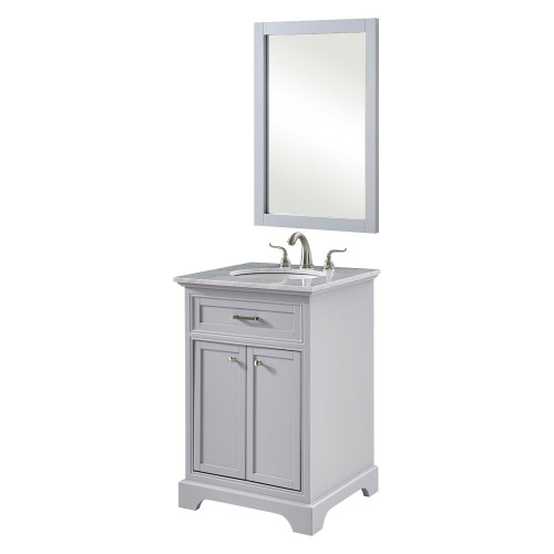 Elegant Bathroom Vanity - Gray, L 24" (VF15024GR)