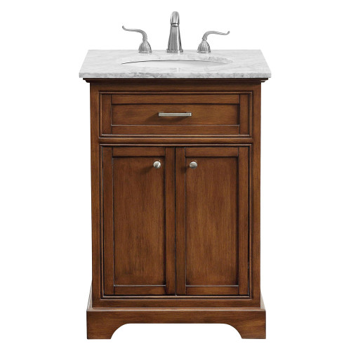 Elegant Bathroom Vanity - Teak, L 24" (VF15024TK)