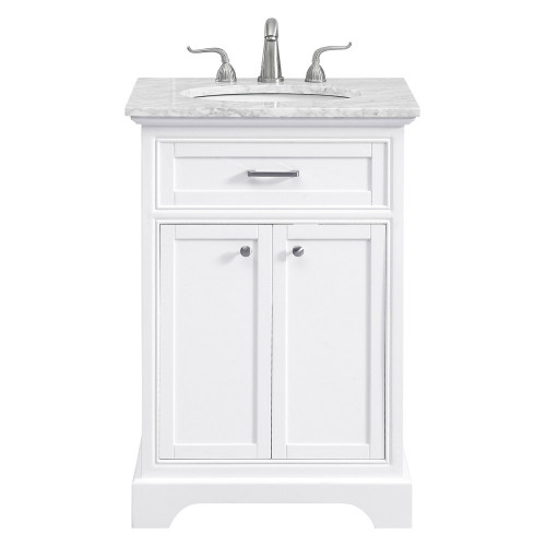 Elegant Bathroom Vanity - White, L 24" (VF15024WH)