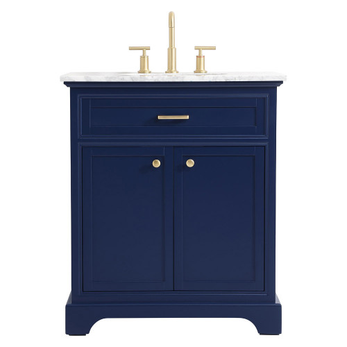 Elegant Bathroom Vanity - Blue, L 30" (VF15030BL)