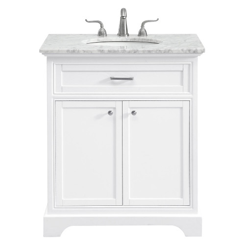 Elegant Bathroom Vanity - White, L 30" (VF15030WH)