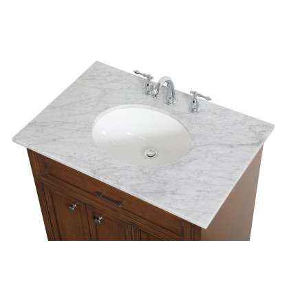 Elegant Bathroom Vanity - Teak, L 32" (VF15032TK)