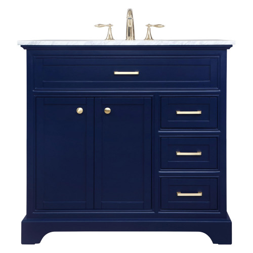 Elegant Bathroom Vanity - Blue, L 36" (VF15036BL)