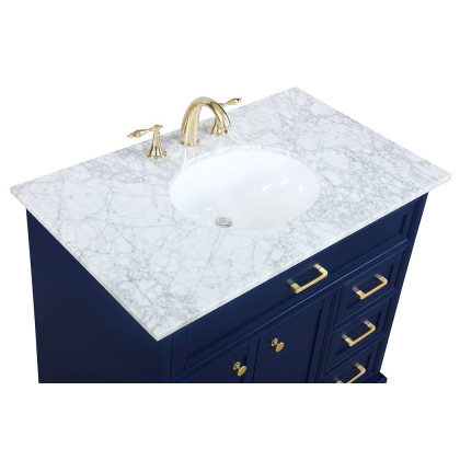 Elegant Bathroom Vanity - Blue, L 36" (VF15036BL)