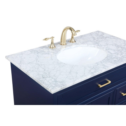 Elegant Bathroom Vanity - Blue, L 36" (VF15036BL)