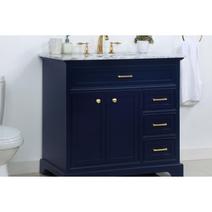 Elegant Bathroom Vanity - Blue, L 36" (VF15036BL)