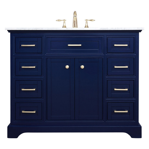 Elegant Bathroom Vanity - Blue, L 42" (VF15042BL)