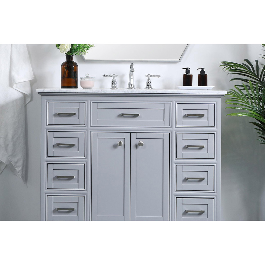 Elegant Bathroom Vanity - Gray, L 42" (VF15042GR)