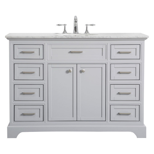 Elegant Bathroom Vanity - Gray, L 48" (VF15048GR)