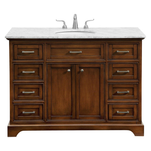 Elegant Bathroom Vanity - Teak, L 48" (VF15048TK)