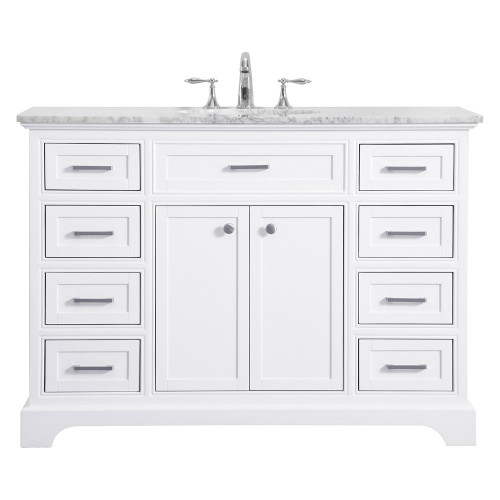 Elegant Bathroom Vanity - White, L 48" (VF15048WH)