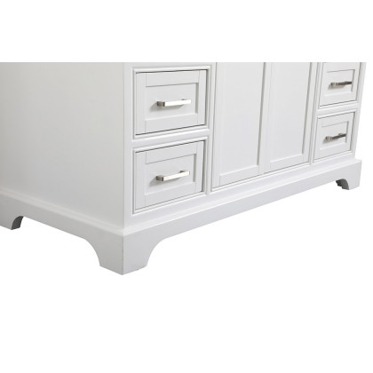 Elegant Bathroom Vanity - White, L 48" (VF15048WH)