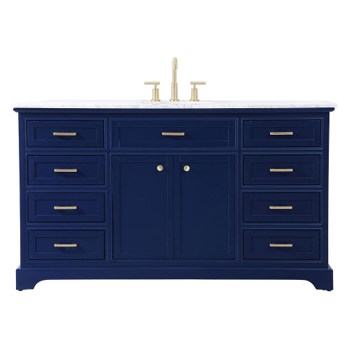 Elegant Bathroom Vanity - Blue (VF15060BL)