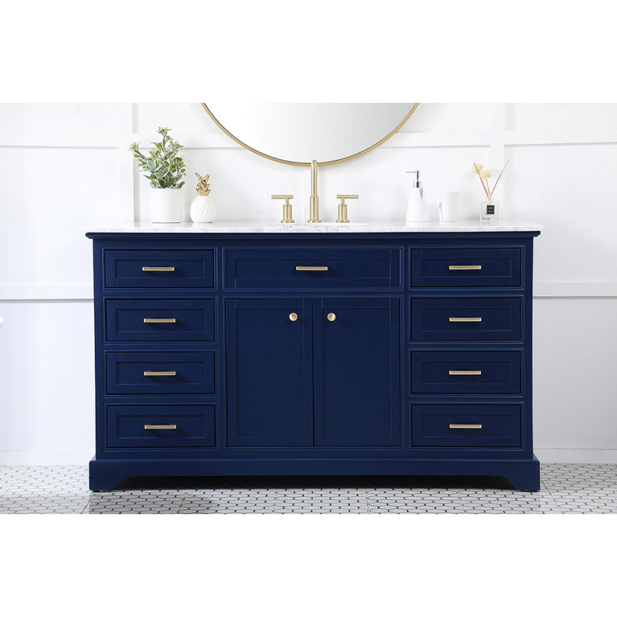 Elegant Bathroom Vanity - Blue (VF15060BL)
