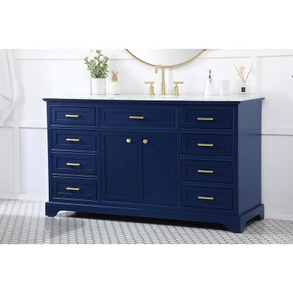 Elegant Bathroom Vanity - Blue (VF15060BL)