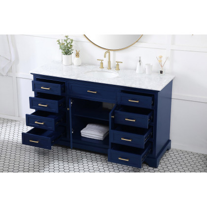 Elegant Bathroom Vanity - Blue (VF15060BL)