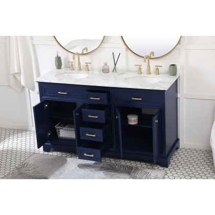 Elegant Bathroom Vanity - Blue (VF15060DBL)