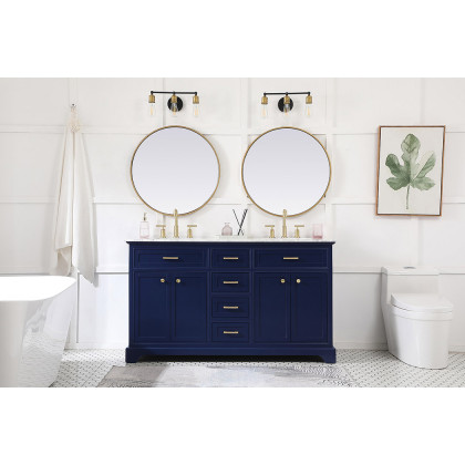 Elegant Bathroom Vanity - Blue (VF15060DBL)