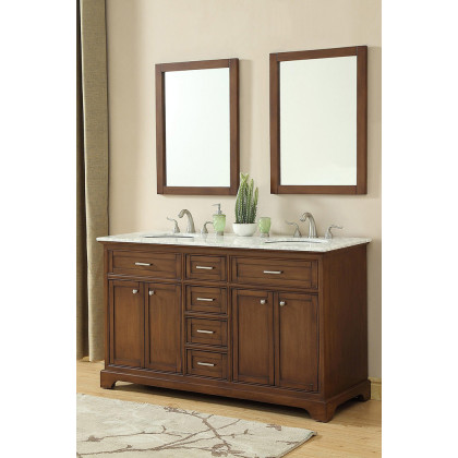 Elegant Bathroom Vanity - Teak (VF15060DTK)
