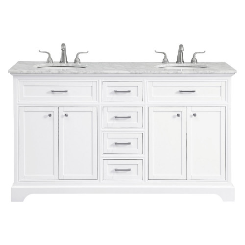 Elegant Bathroom Vanity - White (VF15060DWH)