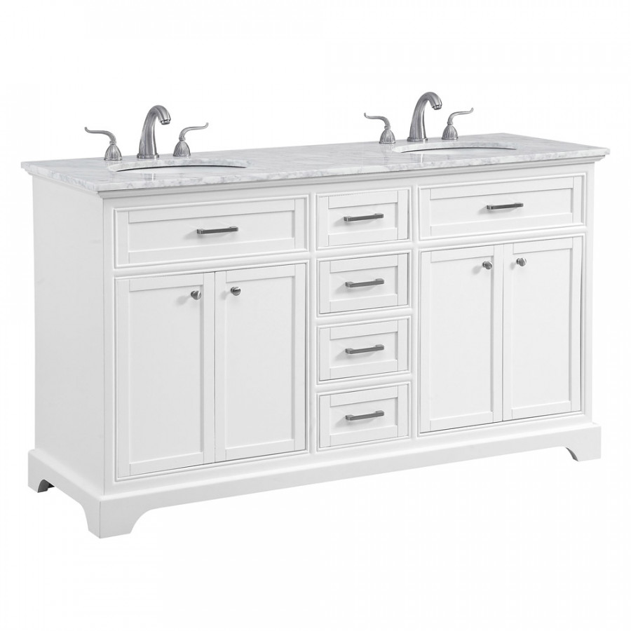 Elegant Bathroom Vanity - White (VF15060DWH)