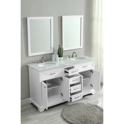 Elegant Bathroom Vanity - White (VF15060DWH)