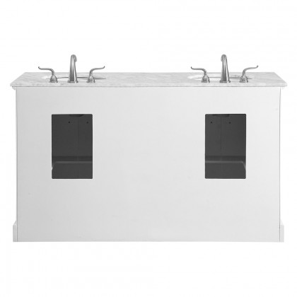 Elegant Bathroom Vanity - White (VF15060DWH)