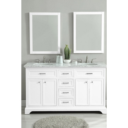 Elegant Bathroom Vanity - White (VF15060DWH)