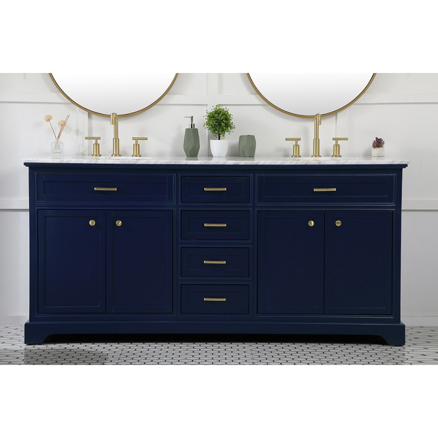 Elegant Bathroom Vanity - Blue (VF15072DBL)