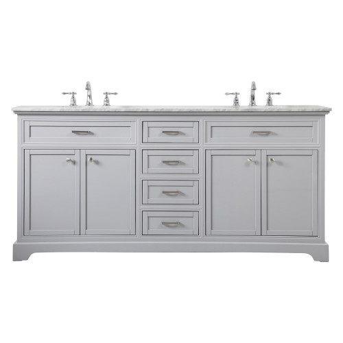 Elegant Bathroom Vanity - Gray (VF15072DGR)