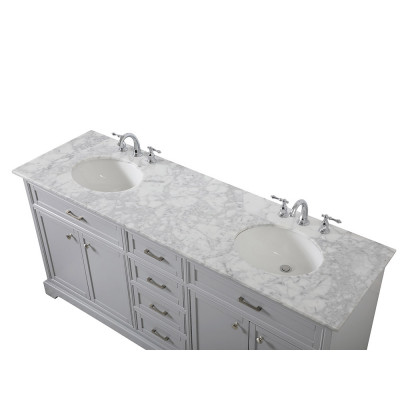 Elegant Bathroom Vanity - Gray (VF15072DGR)