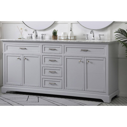 Elegant Bathroom Vanity - Gray (VF15072DGR)