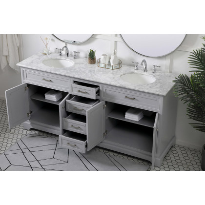 Elegant Bathroom Vanity - Gray (VF15072DGR)