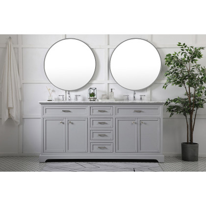 Elegant Bathroom Vanity - Gray (VF15072DGR)