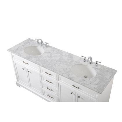 Elegant Bathroom Vanity - White (VF15072DWH)