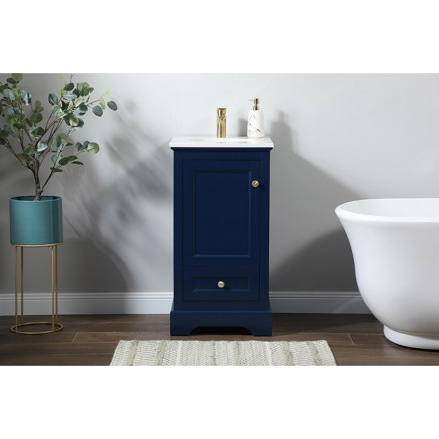 Elegant Bathroom Vanity - Blue (VF15518BL)