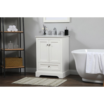 Elegant Bathroom Vanity - White (VF15524WH)