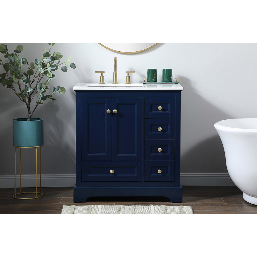 Elegant Bathroom Vanity - Blue (VF15532BL)