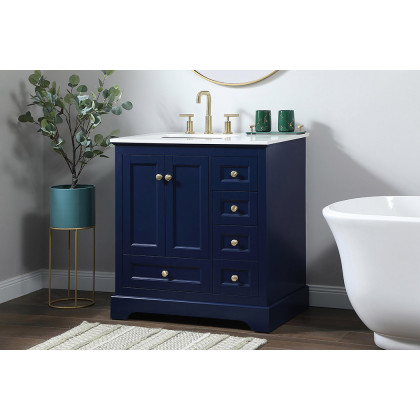 Elegant Bathroom Vanity - Blue (VF15532BL)