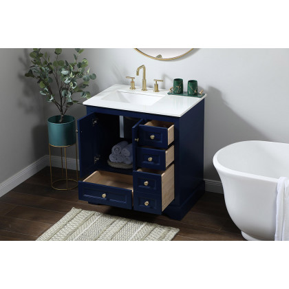 Elegant Bathroom Vanity - Blue (VF15532BL)