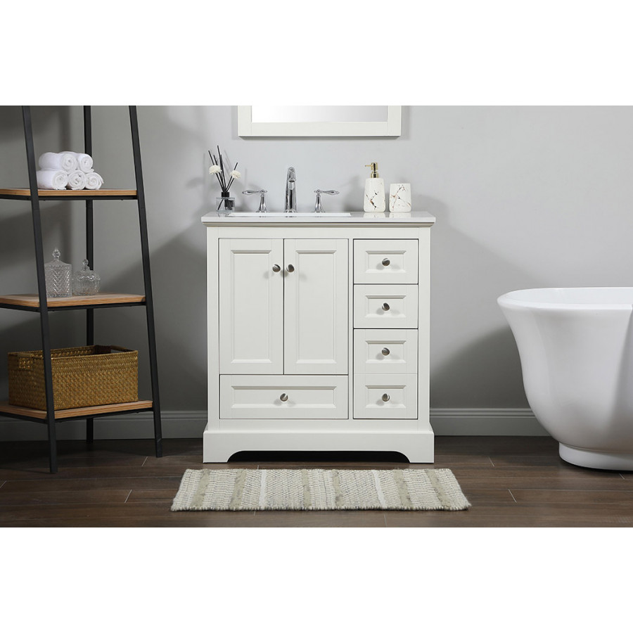 Elegant Bathroom Vanity - White (VF15532WH)