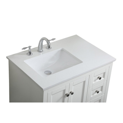 Elegant Bathroom Vanity - White (VF15532WH)