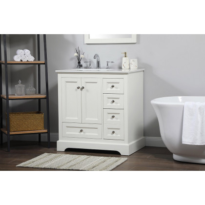 Elegant Bathroom Vanity - White (VF15532WH)