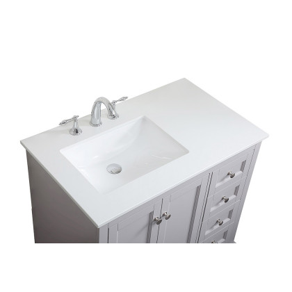 Elegant Bathroom Vanity - Gray (VF15536GR)