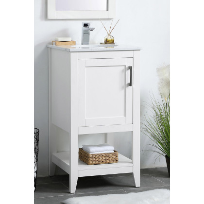 Elegant Bathroom Vanity - White (VF16018WH)