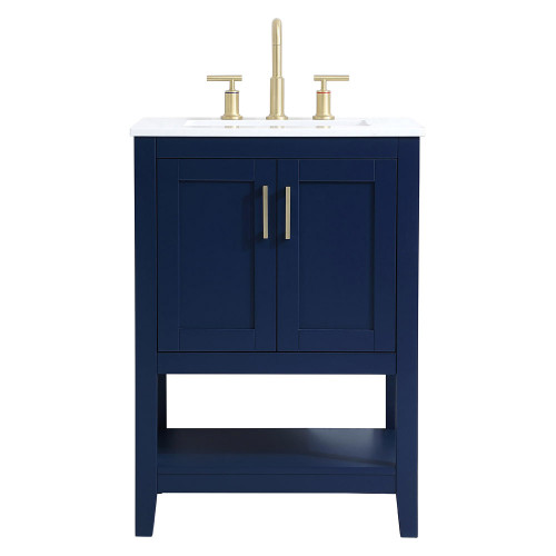 Elegant Bathroom Vanity - Blue (VF16024BL)